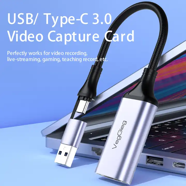Dây, cáp chuyển USB/ USB-C sang HDMI dùng cho Livestream hỗ trợ 4K Veggieg V-Z632